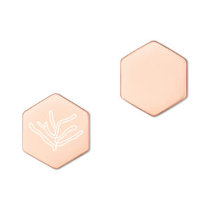 Sterling Silver Hexagon Stud Earrings